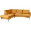 Corner sofa HEIVI LC, yellow velvet