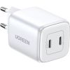 Quick charger GaN 2 x USB-C 45W QC PD Ugreen CD294 - white