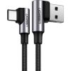 Angle cable USB to USB-C UGREEN US176, 3A, 0.5m (black)