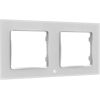 Switch frame double Shelly (white)