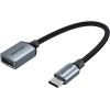 USB-C 2.0 Male to USB-A Female OTG Cable Vention CCWHB 0.15m, Gray