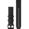 Garmin watch strap QuickFit 22mm, black silicone/stainless steel