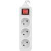 Extension cord Lanberg PS1-03E-0150-W (1,5m; white color)