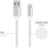 Data Cable USB to Lightning 10W Ultra-Resistant 1m By Fonex White
