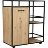 Skapis ar plauktiem HEDVIG 77,4x42H94cm, osis/melns