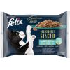 Purina FELIX Deliciously Sliced Fish - wet cat food - 4x 80 g