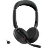 Jabra Evolve2 65 Flex Duo WLC, with charging pad, headset (black, stereo, UC, USB-C, Link380c)