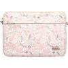 iLike   15-16 Inches Fabric Laptop Bag With Strap Flower Pink
