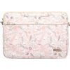 iLike   13-14 Inches Fabric Laptop Bag With Strap Flower Pink