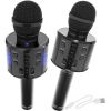Goodbuy karaoke mikrofons ar iebūvētu Bluetooth skaļruni | 3W | aux | balss modulators | USB | Micro SD melns