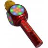 Goodbuy LED 360 karaoke mikrofons ar Bluetooth skaļruni | 5W | aux | balss modulators | USB | Micro SD sarkans