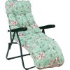 Deck chair BADEN-BADEN light green rosy pad