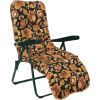 Deck chair BADEN-BADEN black floral pad