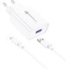 Foneng EU13 Wall Charger + USB to Lightning Cable, 3A (White)