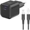 Swissten 3арядное устройство GaN USB-C 35W PD + Kабель для передачи данных USB-C - Lightning 1.2m