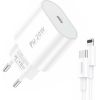 Fast charger Foneng 1x USB PD 3.0 EU39 + USB C to Lightning