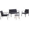 Garden furniture set ABER table, sofa and 2 armchairs