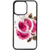 Evelatus Apple  iPhone 15 Pro Max Leather Case Zipper Design Flower White