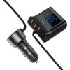 Car charger splitter with digital display Acefast B11 138W (black)