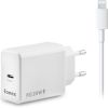 Travel Charger Type-C PD 20W+Lightning Cable 1m By Fonex White