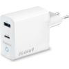 Travel Charger USB + Type-C PD 65W By Fonex White