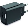 Travel Charger 12W 2xUSB By Fonex Black