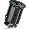 Car Charger 36W USB + Type-C PD By Fonex Black