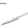 Samura HARAKIRI Универсальный Кухонный нож для Нарезки 196mm 59 HRC с Белой ручкой