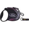 FLEXI Glam Composition with Swarovski crystals S - Dog Retractable lead - 3 m - black