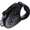 FLEXI Glam Splash Crystal with Swarovski crystals S - Dog Retractable lead - 3 m - black