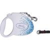 FLEXI Glam Splash Ocean with Swarovski crystals M - Dog Retractable lead - 5 m - white