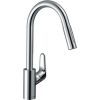 Hansgrohe virtuves izlietnes maisītājs ar izvelkamu dušu Focus M41 240 2jet, stainless steel optic + sBox