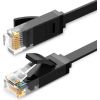 Плоский сетевой кабель UGREEN Ethernet RJ45, Cat.6, UTP, 15 м (черный)