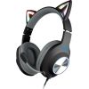 Foxxray Shining Cat Gaming Headset Wired Black/Grey