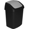 Curver Ведро для мусора Swing Top 10L 24,6x19,8x37,3cm черный/серебристый