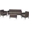 Keter Комплект садовой мебели Salemo 3 Seater Set коричневый