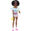 Lalka Barbie Mattel Na wrotkach z pieskiem HPL77