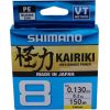 Pīta aukla Shimano Kairiki 8, 150m, 0.16mm, 10.3kg, dzeltena.