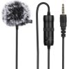 Microphone with a clip PULUZ 3.5mm Jack 6m