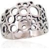 Серебряное кольцо #2101669(POx-Bk), Серебро 925°, оксид (покрытие), Размер: 17.5, 3.1 гр.