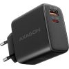 AXAGON ACU-PQ45 wall charger QC3.0,4.0/AFC/FCP/PPS/Apple + PD type-C, 45W, black