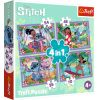 TREFL STITCH Комплект пазлов 4в1