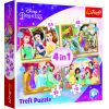 TREFL DISNEY PRINCESS Pužļu komplekts 4in1 Princeses
