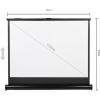 Maclean MC-961 Portable Projection Screen Compact 45" 4:3 Free-Standing Office Cinema