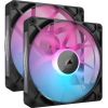 Corsair iCUE LINK RX140 RGB Dual, case fan (black, pack of 2) Korpusu dzesēšana