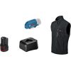 Bosch Heat+Jacket GHV 12+18V kit size 3XL, work clothing (black, incl. charger GAL 12V-20 Professional, 1x battery GBA 12V 2.0Ah)