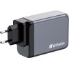 Verbatim GaN charger 240W, 1x USB-A, 3x USB-C (grey, PD 3.0, QC 3.0)