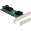 DeLOCK 8P SATA PCIe x1 card - LP - 90072