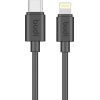 USB-C to Lightning cable Budi, 1.2m, 35W (black)
