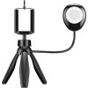 Phone holder/tripod APEXEL APL-JJ21FL with LED light (black)